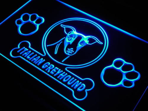 Italian Greyhound Dog Pet Shop Neon Light Sign